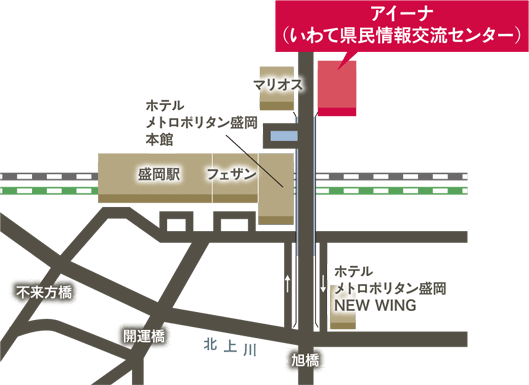 アイーナ周辺地図